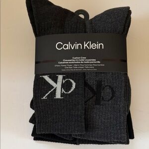 New Calvin Klein Men’s Cushion Crew 5 Pair Socks